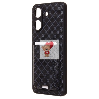 Чехол-накладка для Xiaomi Poco C65 (черный) - SM022 c картхолдером Чехол-накладка для Xiaomi Poco C65 (черный) - SM022 c картхолдером