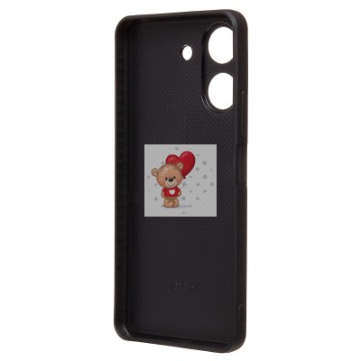 Чехол-накладка для Xiaomi Poco C65 (черный) - SM022 c картхолдером Чехол-накладка для Xiaomi Poco C65 (черный) - SM022 c картхолдером