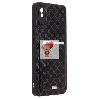 Чехол-накладка для Xiaomi Redmi 9A (черный) - SM022 c картхолдером