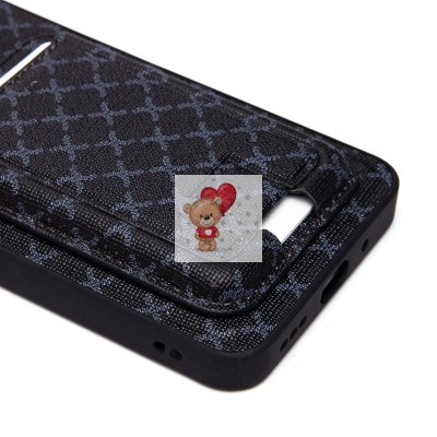 Чехол-накладка для Xiaomi Redmi 9A (черный) - SM022 c картхолдером