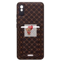 Чехол-накладка для Xiaomi Redmi 9A (кофейный) - SM022 c картхолдером