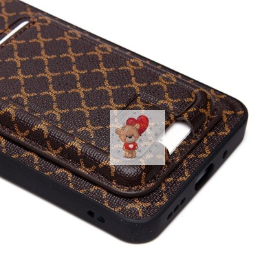 Чехол-накладка для Xiaomi Redmi 9A (кофейный) - SM022 c картхолдером