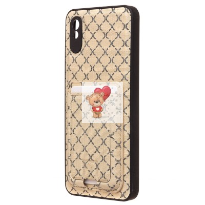 Чехол-накладка для Xiaomi Redmi 9A (белый) - SM022 c картхолдером