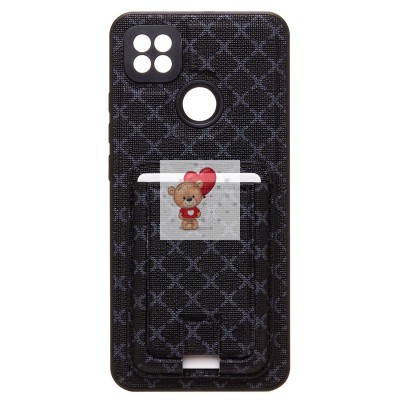 Чехол-накладка для Xiaomi Redmi 9C (черный) - SM022 c картхолдером