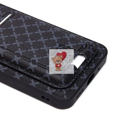 Чехол-накладка для Xiaomi Redmi 9C (черный) - SM022 c картхолдером