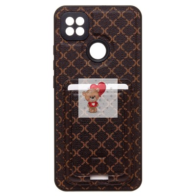 Чехол-накладка для Xiaomi Redmi 9C (кофейный) - SM022 c картхолдером