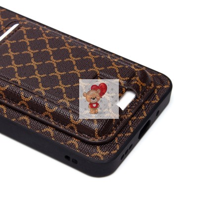 Чехол-накладка для Xiaomi Redmi 9C (кофейный) - SM022 c картхолдером