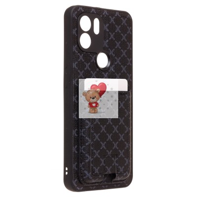 Чехол-накладка для Xiaomi Redmi A1+ (черный) - SM022 c картхолдером