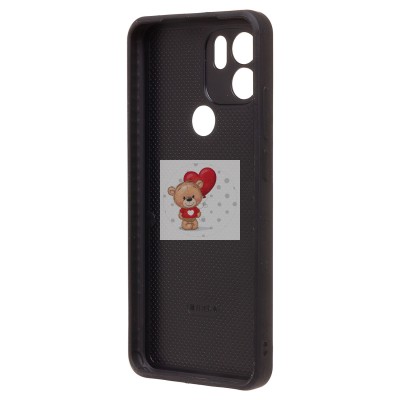 Чехол-накладка для Xiaomi Redmi A1+ (черный) - SM022 c картхолдером