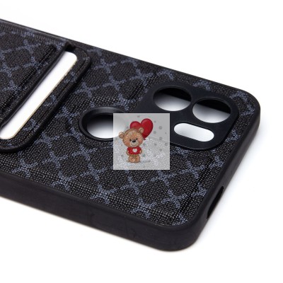 Чехол-накладка для Xiaomi Redmi A1+ (черный) - SM022 c картхолдером