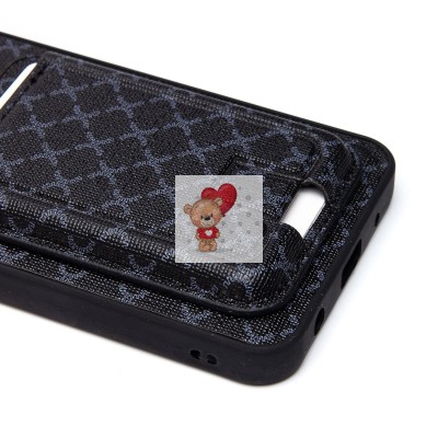 Чехол-накладка для Xiaomi Redmi A1+ (черный) - SM022 c картхолдером