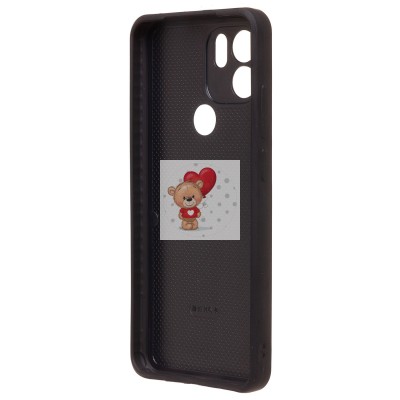 Чехол-накладка для Xiaomi Poco C50 (кофейный) - SM022 c картхолдером