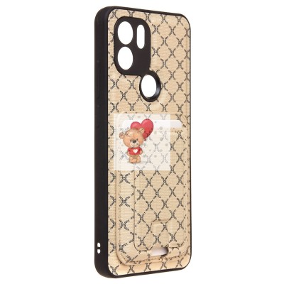 Чехол-накладка для Xiaomi Redmi A1+ (белый) - SM022 c картхолдером