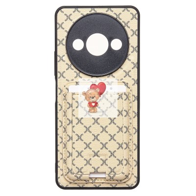 Чехол-накладка для Xiaomi Redmi A3 (белый) - SM022 c картхолдером Чехол-накладка для Xiaomi Redmi A3 (белый) - SM022 c картхолдером