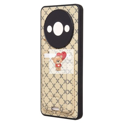 Чехол-накладка для Xiaomi Redmi A3 (белый) - SM022 c картхолдером Чехол-накладка для Xiaomi Redmi A3 (белый) - SM022 c картхолдером