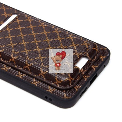 Чехол-накладка для Xiaomi Redmi Note 12 4G (кофейный) - SM022 c картхолдером