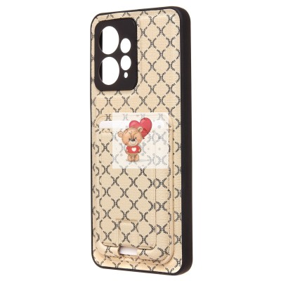 Чехол-накладка для Xiaomi Redmi Note 12 4G (белый) - SM022 c картхолдером