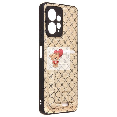 Чехол-накладка для Xiaomi Redmi Note 12 4G (белый) - SM022 c картхолдером