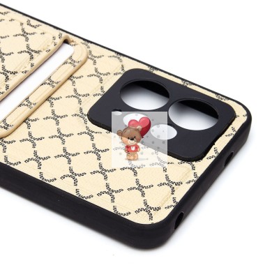 Чехол-накладка для Xiaomi Redmi Note 12 4G (белый) - SM022 c картхолдером