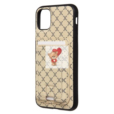 Чехол-накладка для Apple iPhone 11 (белый) - SM022 SafeMag c картхолдером