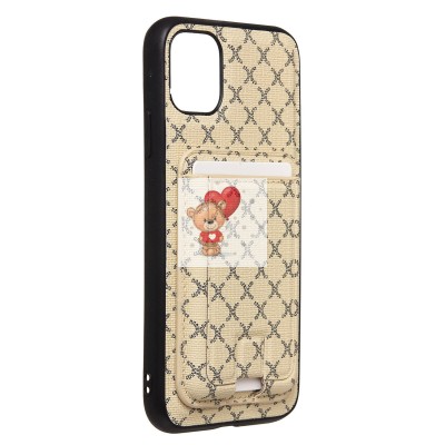 Чехол-накладка для Apple iPhone 11 (белый) - SM022 SafeMag c картхолдером