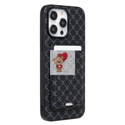 Чехол-накладка для Apple iPhone 14 Pro Max (черный) - SM022 SafeMag c картхолдером