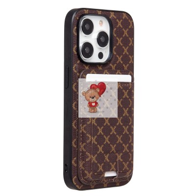 Чехол-накладка для Apple iPhone 14 Pro (кофейный) - SM022 SafeMag c картхолдером Чехол-накладка для Apple iPhone 14 Pro (кофейный) - SM022 SafeMag c картхолдером