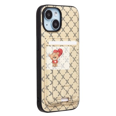 Чехол-накладка для Apple iPhone 15 (белый) - SM022 SafeMag c картхолдером Чехол-накладка для Apple iPhone 15 (белый) - SM022 SafeMag c картхолдером