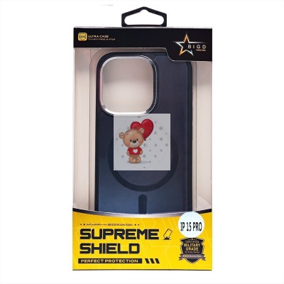 Чехол-накладка для Apple iPhone 15 Pro (галактический черный) - SM023 SafeMag