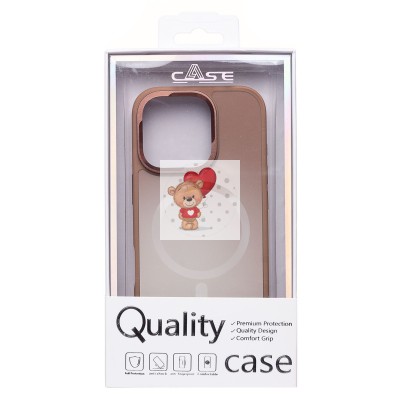 Чехол-накладка для Apple iPhone 16 Pro (розовое золото) - SM023 SafeMag