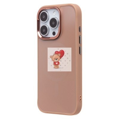 Чехол-накладка для Apple iPhone 16 Pro (розовое золото) - SM023 SafeMag