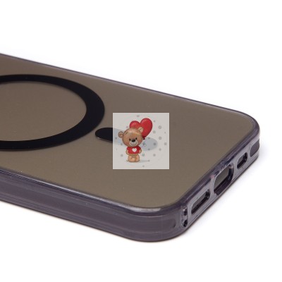 Чехол-накладка для Apple iPhone 12 (черный) - SM025 SafeMag