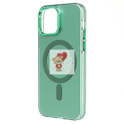 Чехол-накладка для Apple iPhone 12 (зеленый) - SM025 SafeMag