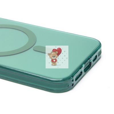 Чехол-накладка для Apple iPhone 12 (зеленый) - SM025 SafeMag