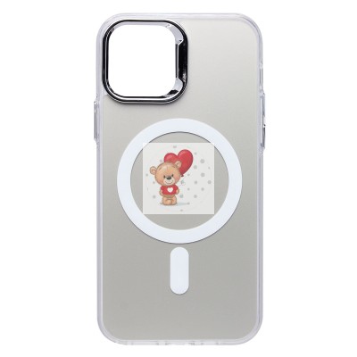 Чехол-накладка для Apple iPhone 12 (белый) - SM025 SafeMag