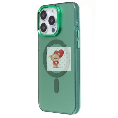 Чехол-накладка для Apple iPhone 15 Pro Max (зеленый) - SM025 SafeMag