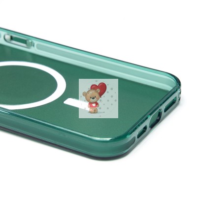 Чехол-накладка для Apple iPhone 15 Pro Max (зеленый) - SM025 SafeMag
