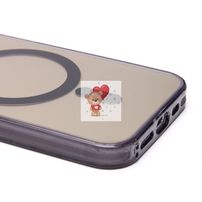 Чехол-накладка для Apple iPhone 15 Pro (черный) - SM025 SafeMag