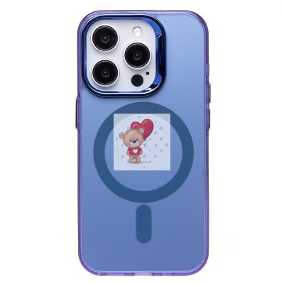 Чехол-накладка для Apple iPhone 15 Pro (синий) - SM025 SafeMag