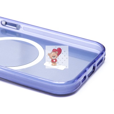 Чехол-накладка для Apple iPhone 15 Pro (синий) - SM025 SafeMag