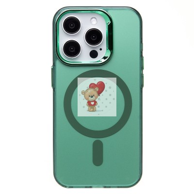 Чехол-накладка для Apple iPhone 15 Pro (зеленый) - SM025 SafeMag