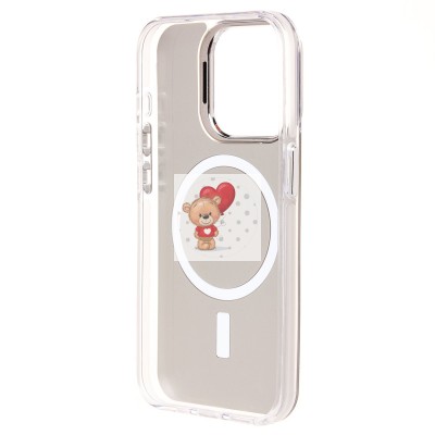 Чехол-накладка для Apple iPhone 15 Pro (белый) - SM025 SafeMag