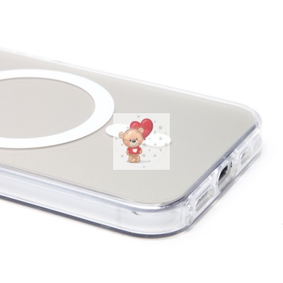 Чехол-накладка для Apple iPhone 15 Pro (белый) - SM025 SafeMag