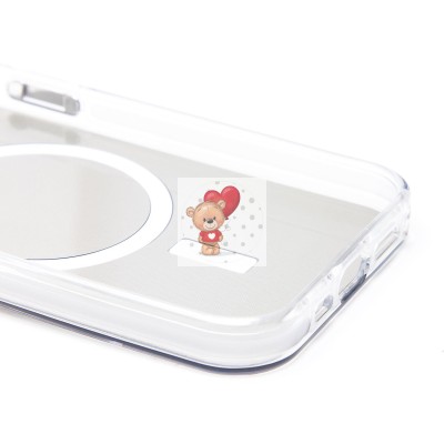 Чехол-накладка для Apple iPhone 15 Pro (белый) - SM025 SafeMag