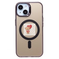 Чехол-накладка для Apple iPhone 15 (черный) - SM025 SafeMag