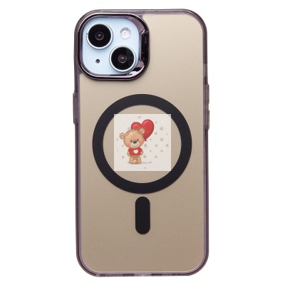 Чехол-накладка для Apple iPhone 15 (черный) - SM025 SafeMag