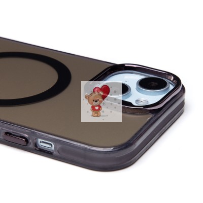 Чехол-накладка для Apple iPhone 15 (черный) - SM025 SafeMag