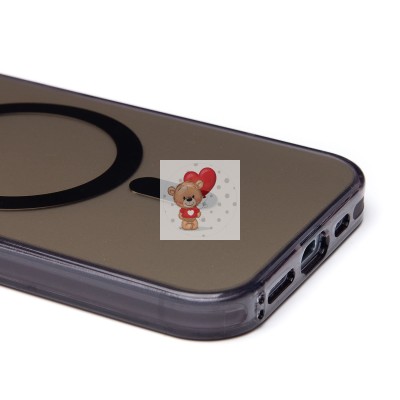 Чехол-накладка для Apple iPhone 15 (черный) - SM025 SafeMag