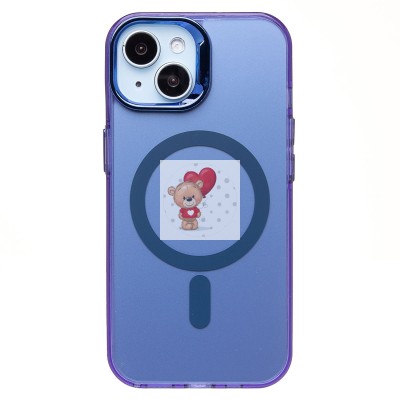 Чехол-накладка для Apple iPhone 15 (синий) - SM025 SafeMag Чехол-накладка для Apple iPhone 15 (синий) - SM025 SafeMag