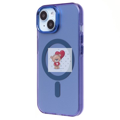 Чехол-накладка для Apple iPhone 15 (синий) - SM025 SafeMag